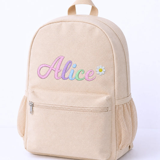 Embroidered Personalised Backpack for Girls – Custom Name Toddler & School Bag (Small & Large) AishaBaileyDesigns