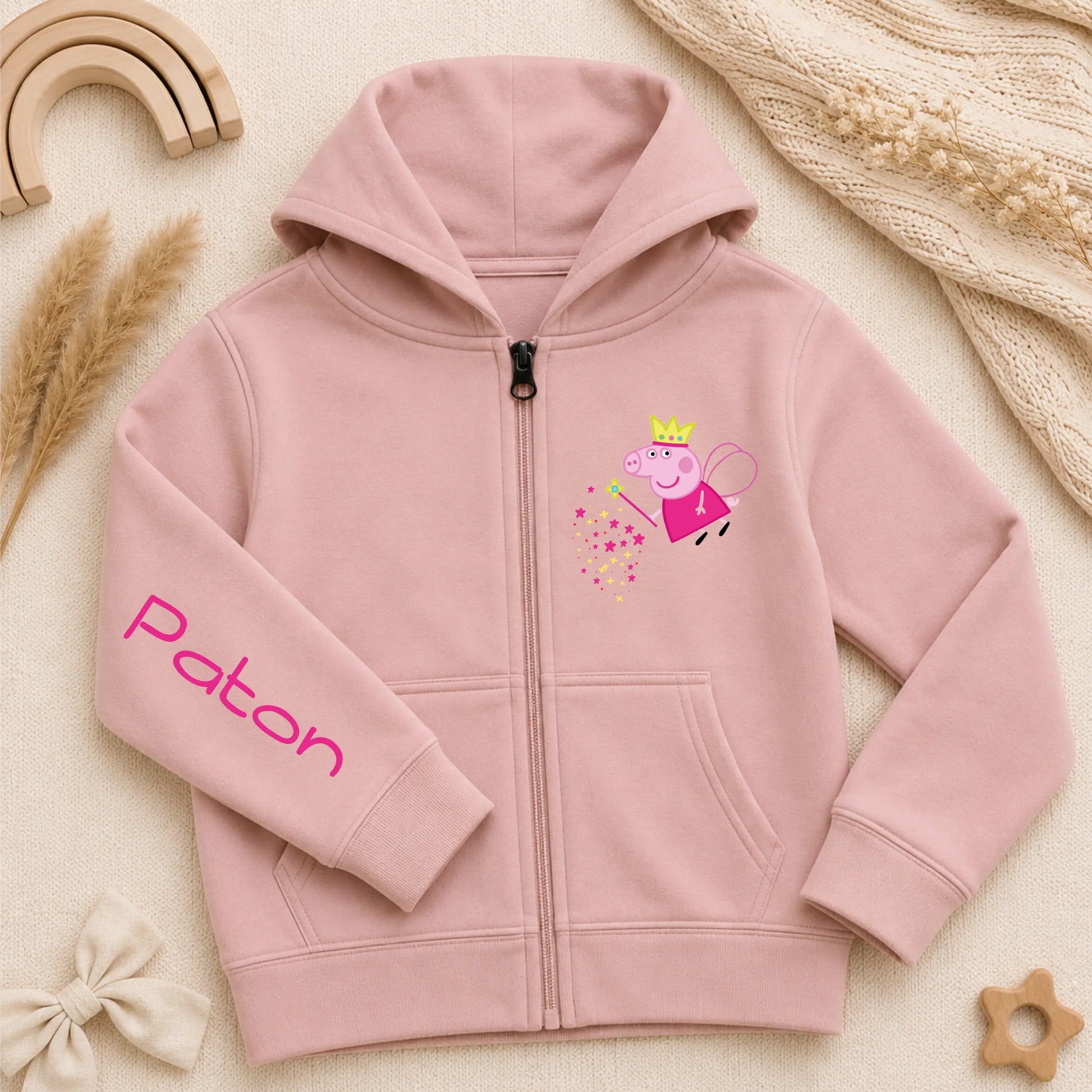 Girls Personalised Peppa Pig Hoodie for Everyday Wear AishaBaileyDesigns