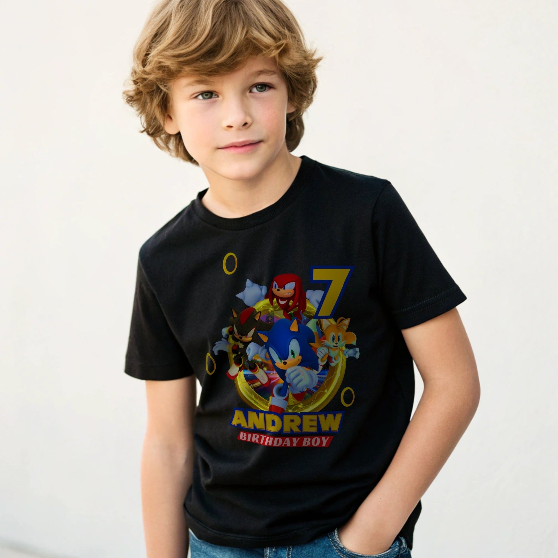 Sonic birthday t-shirt, Sonic gamers tee, custom sonic birthday, boys sonic custom tshirt