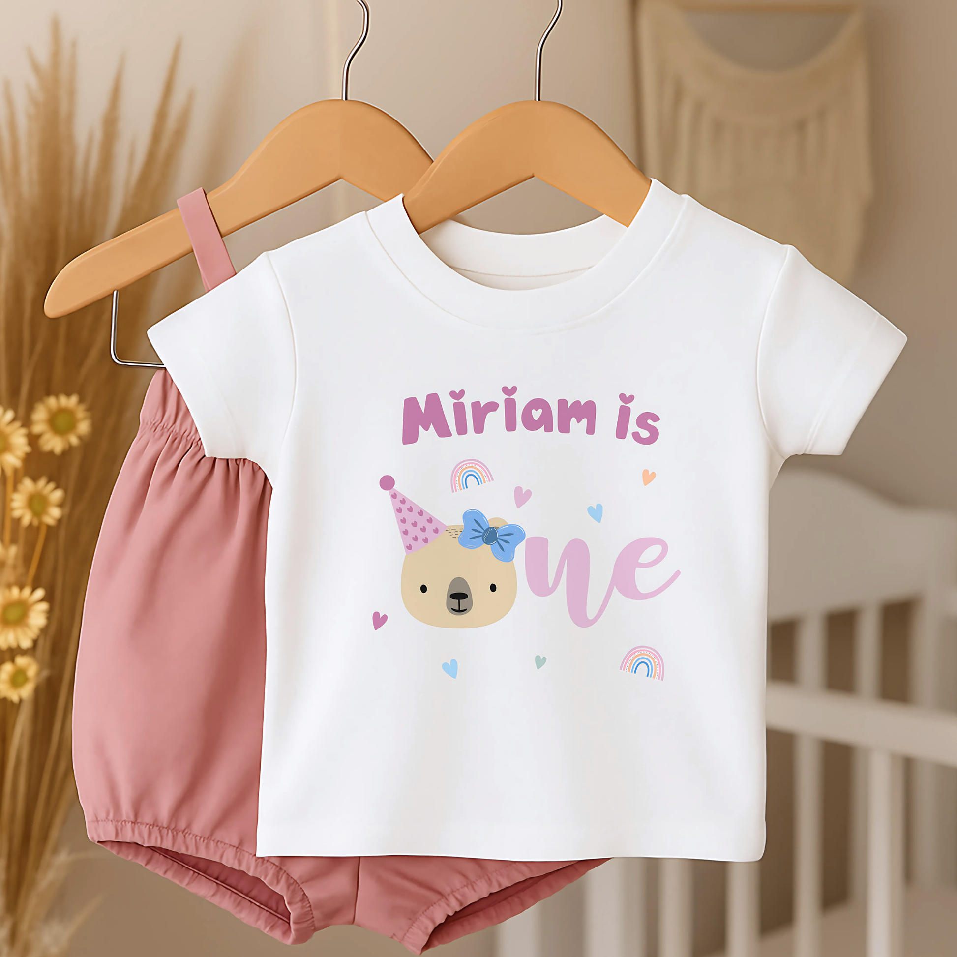 personalised 1st birthday t-shirt, birthday girl shirt, birthday tshirt girl, toddler birthday tee, dusky pink girls birthday