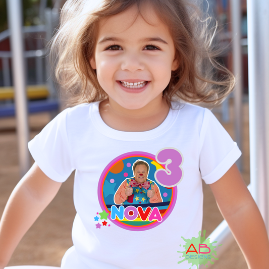 Birthday T-shirt | Personalised Mr Tumble Birthday Tee for Girls