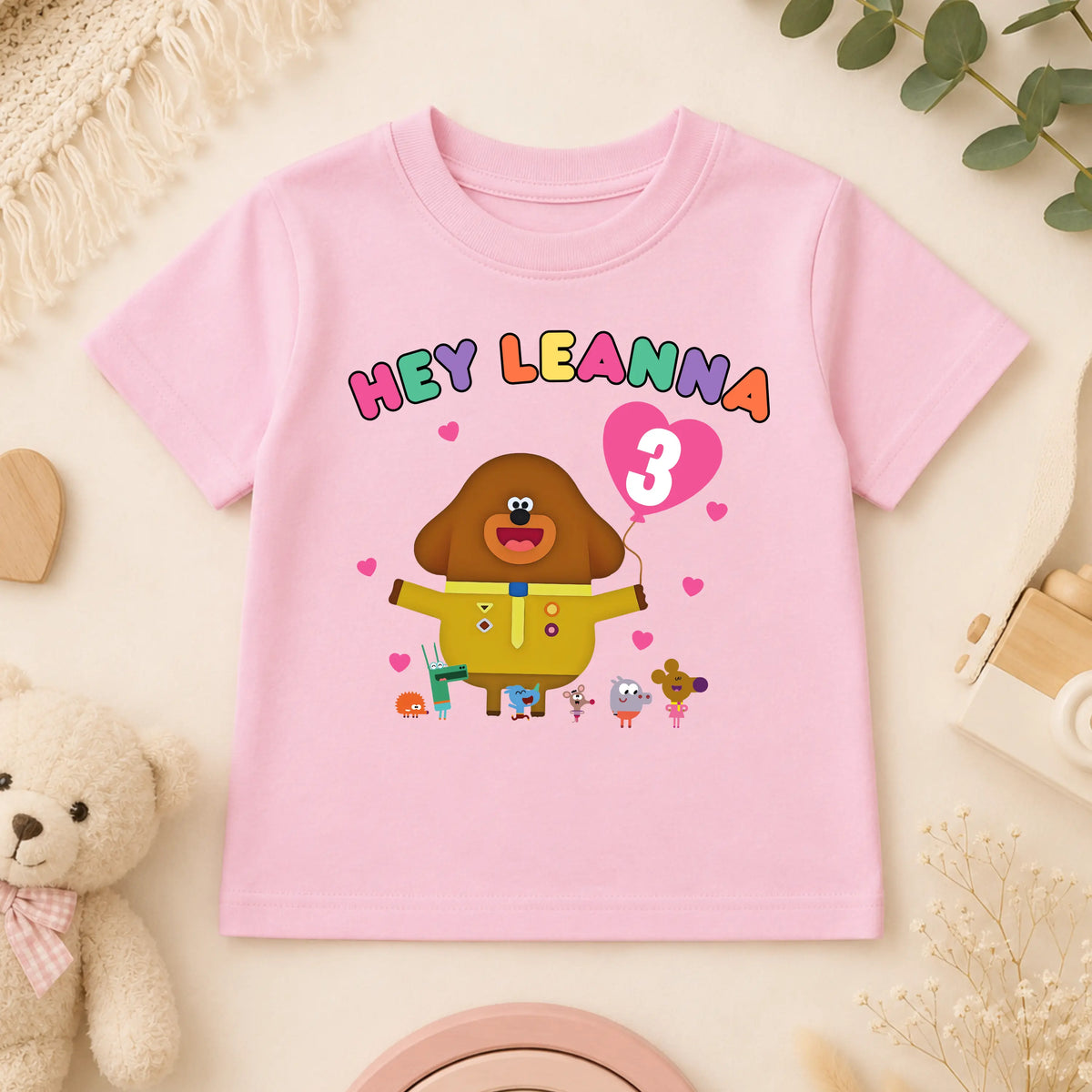 Girls Personalised Hey Duggee and the Squirrels Birthday T-shirt  - any name and age AishaBaileyDesigns