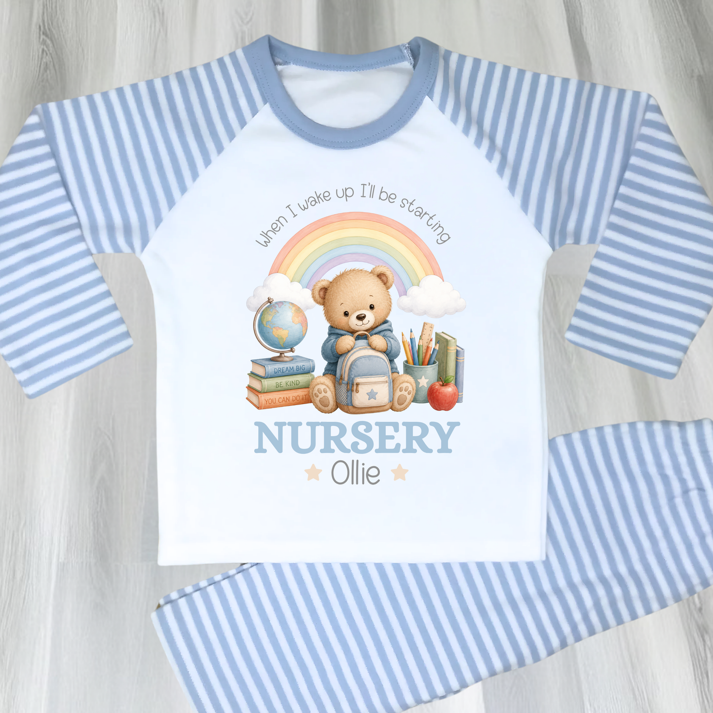 Personalised Starting School, Nursery, Reception Pyjamas | Boys Nursery, Reception & School PJs