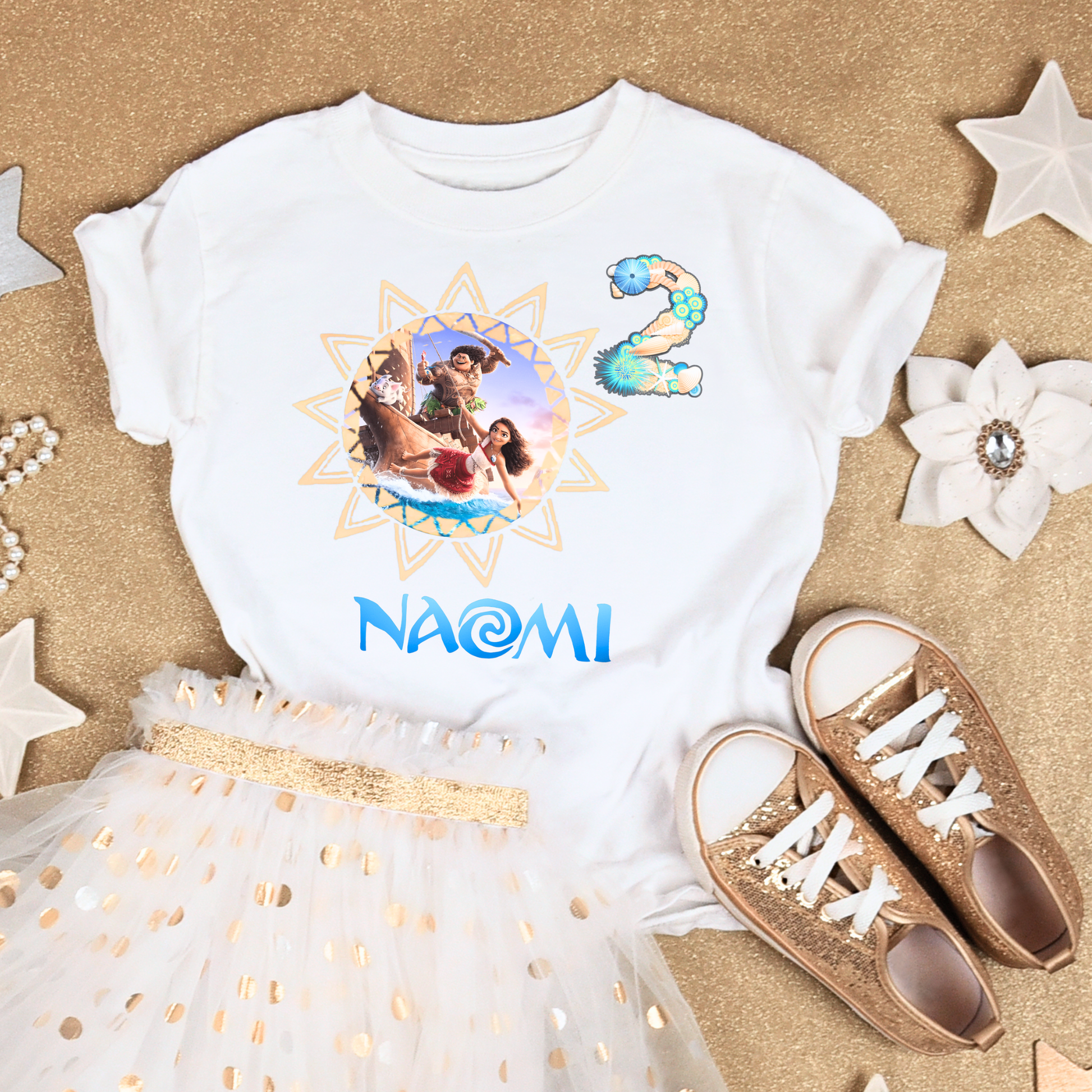 Moana Birthday T-shirt for Girls | Princess Moana 2 Birthday Shirt, disney princess personalised, Moana birthday shirt, Moana 2 birthday tshirt, Moana birthday personalised