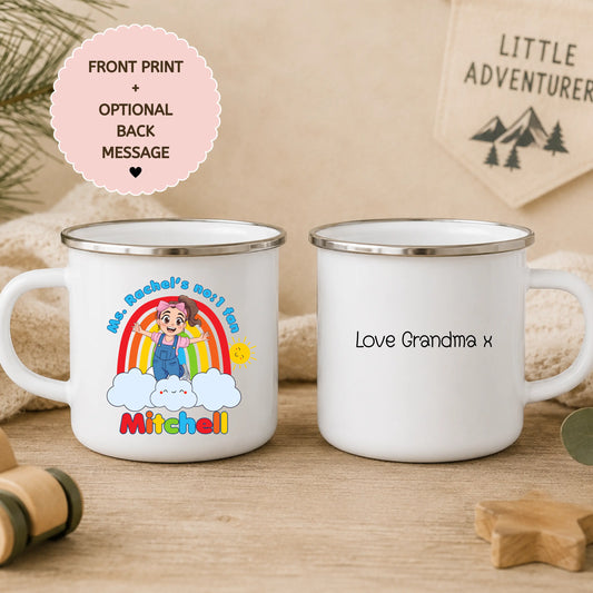 Personalised Ms. Rachel Mug for Boys – Custom Enamel & Ceramic Cup AishaBaileyDesigns
