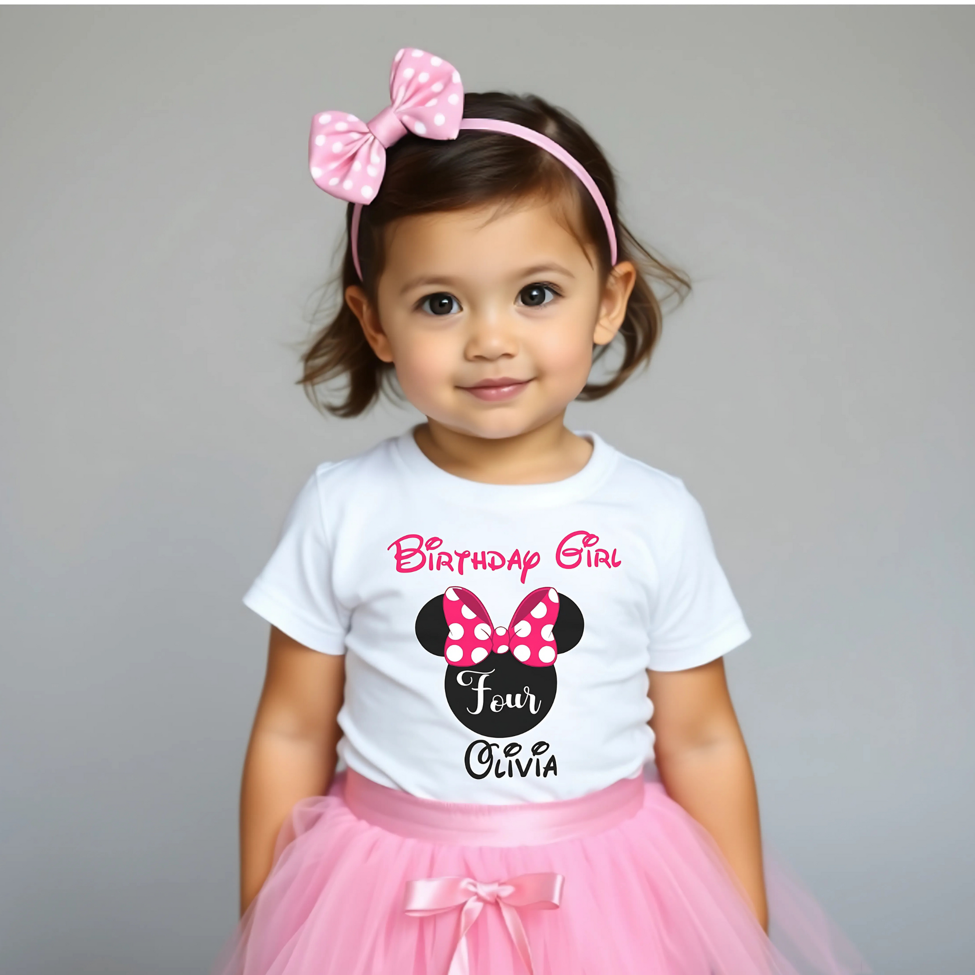 Minnie Birthday t-shirt, personalised 1st 2nd 3rd, minnie tshirt with name, minnie mouse shirt, disney minnie birthday top