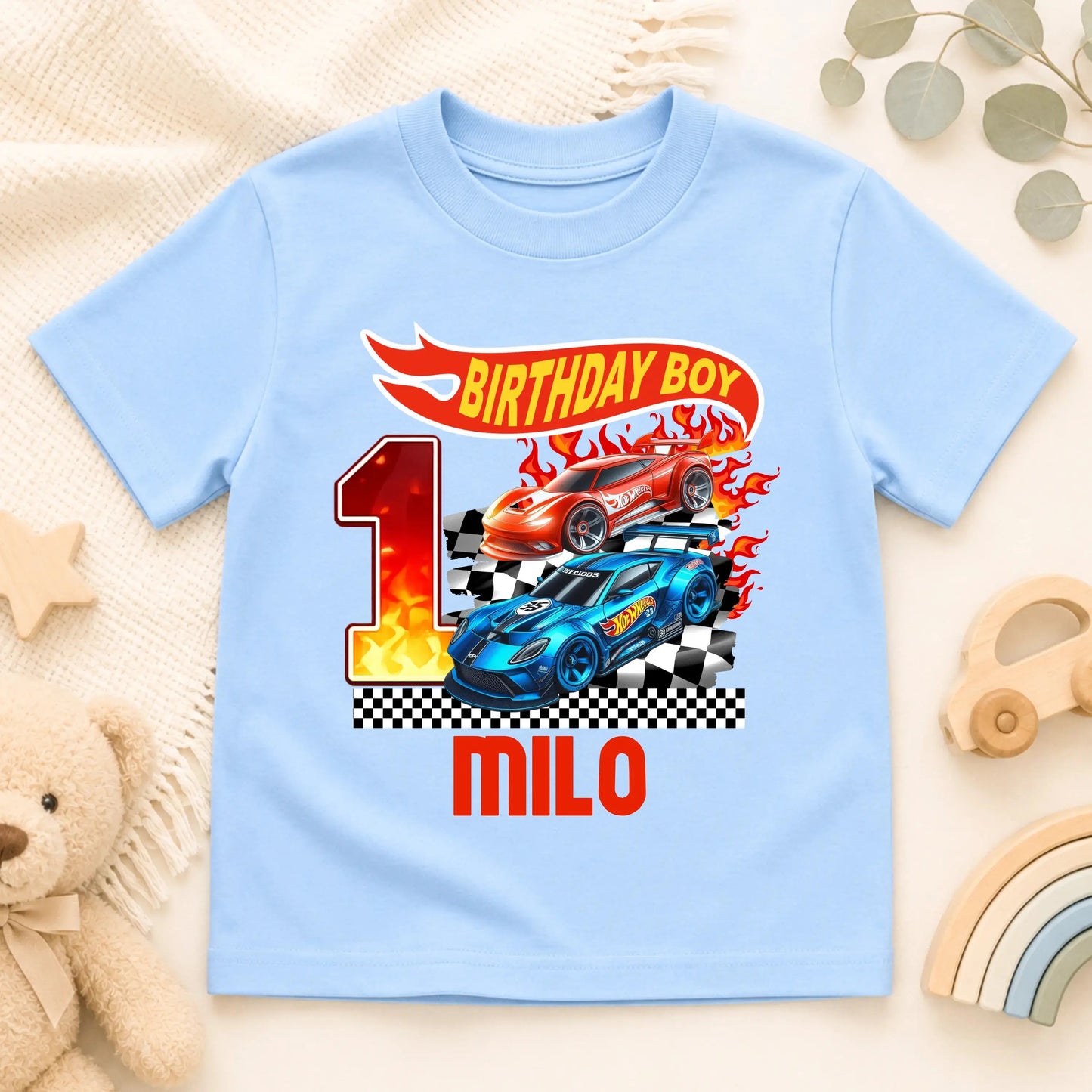 Personalised Hot Wheels Birthday T-Shirt for Boys – Sports Car Birthday Tee AishaBaileyDesigns
