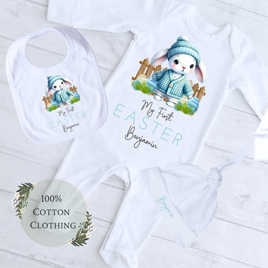 Newborn Easter Outfit - Baby's First Personalised Easter Wear, Easter babygrow, baby's first easter, Baby's 1st easter 