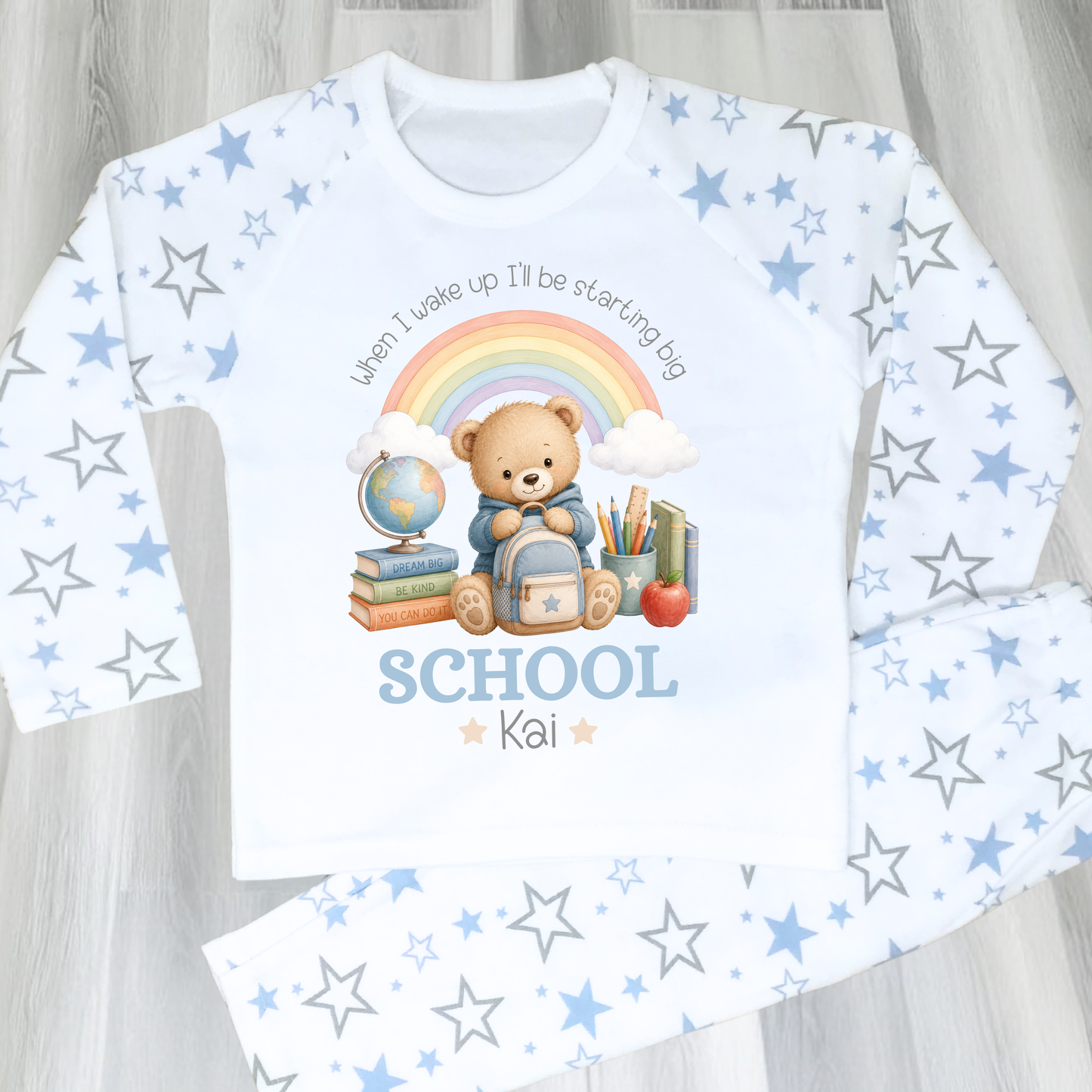 Personalised Starting School, Nursery, Reception Pyjamas | Boys Nursery, Reception & School PJs