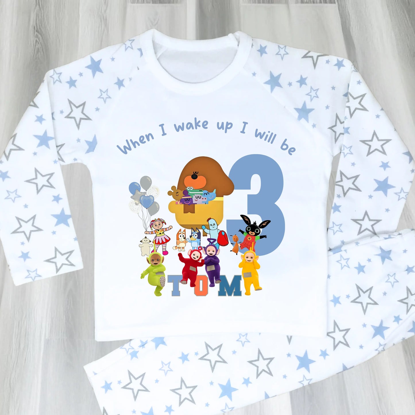 Personalised CBeebies Birthday Pyjamas for Boys – CBeebies Character PJs with Any Name and Age AishaBaileyDesigns