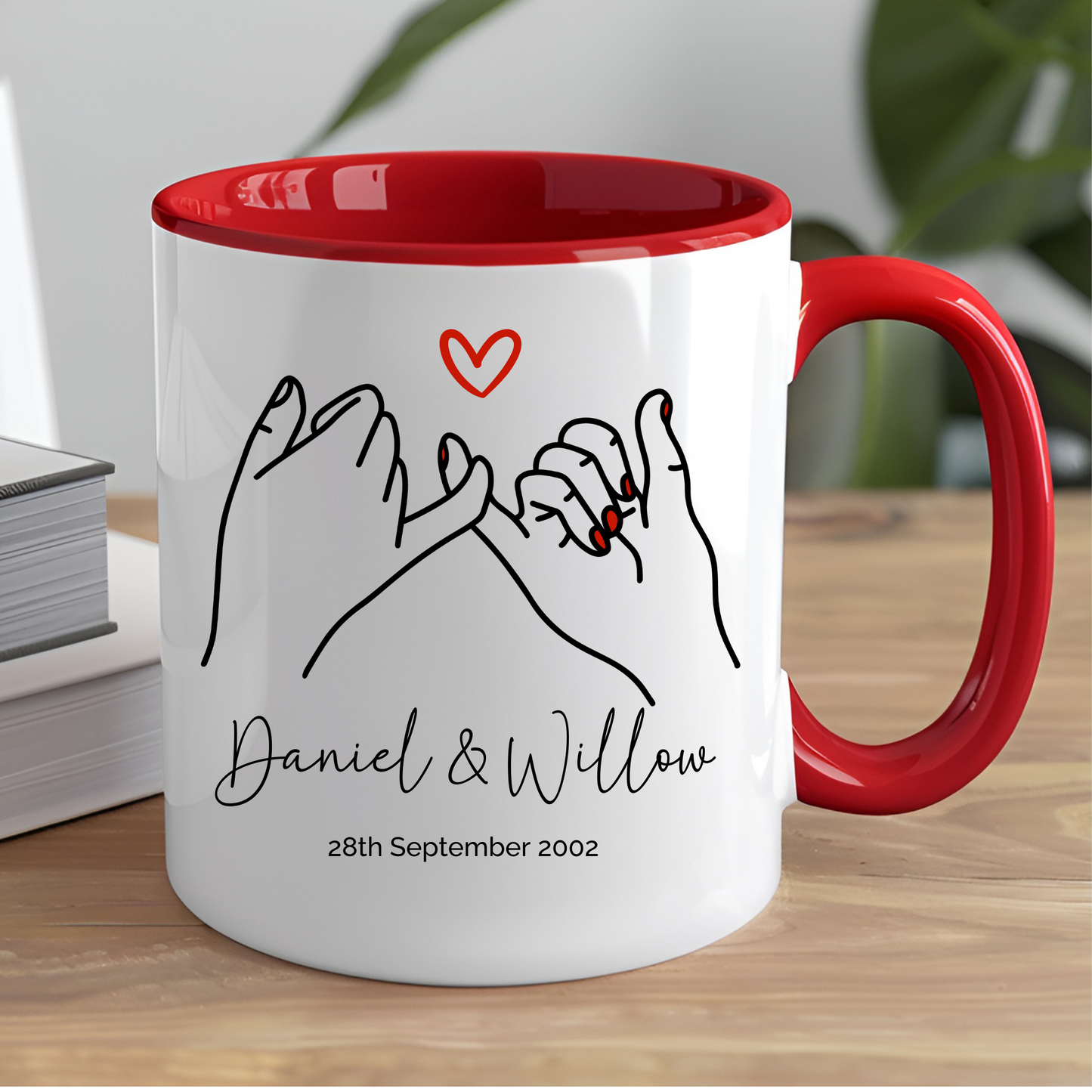 Valentine's Day Mug - Personalised Pinky Promise Couple Mug Gift