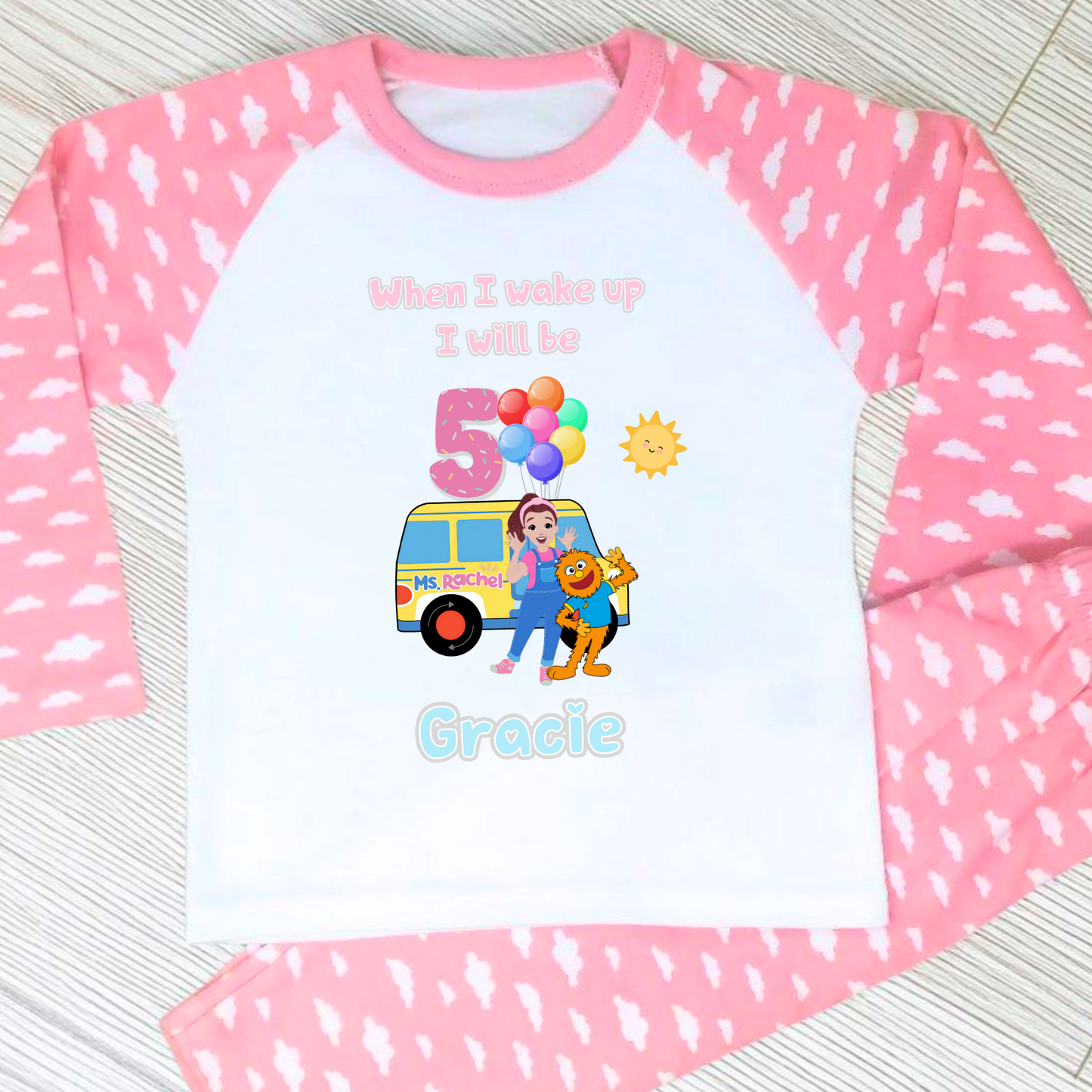 Ms Rachel Birthday Pyjamas, Girls Ms Rachel, Miss Rachel personalised, personalised ms rachel, ms Rachel birthday ideas