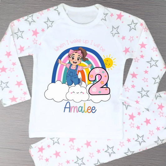 Personalised Ms Rachel Birthday PJs for Girls, When I Wake up Ms Rachel Pyjamas AishaBaileyDesigns
