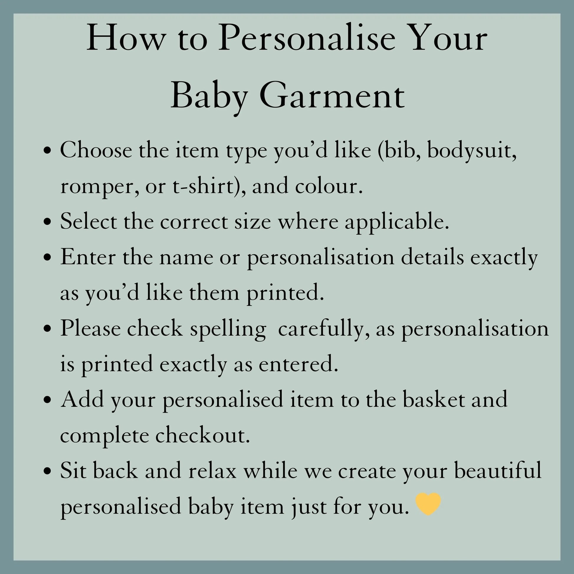 How to personalise First Easter Outfit: Baby Girl’s 1st Easter Babygrow with personalised name and bunny de
