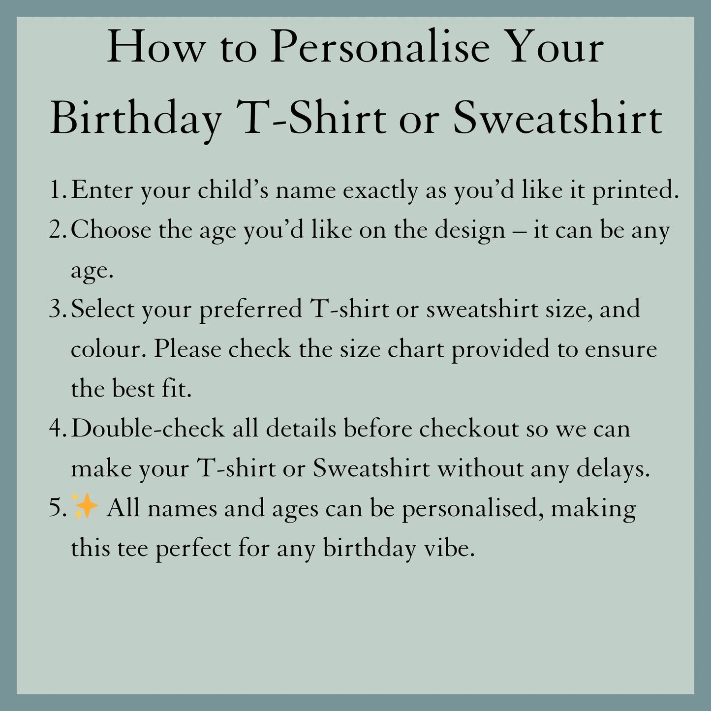 How to personalise Boys personalised Digger birthday sweatshirt with custom name and age and backprint. Construction Digger birthday girft for boys