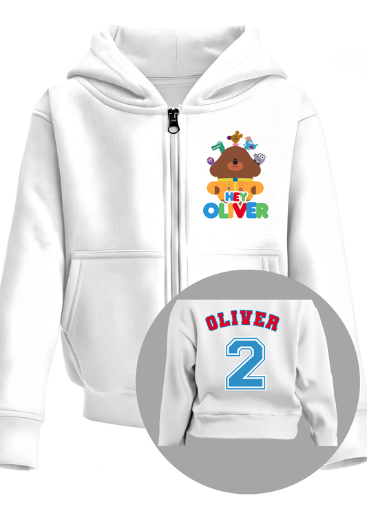Custom Hoodie for Boys, Hey Duggee Boys hoodie with Personalisation