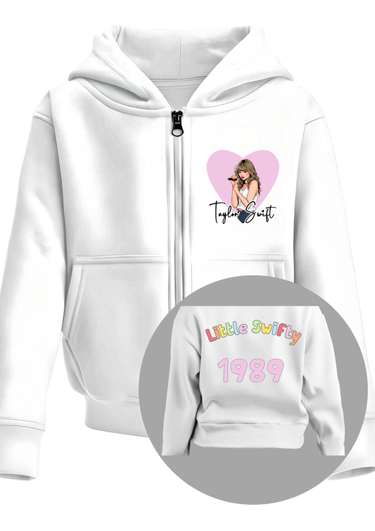 Taylor Swiftie Personalised Hoodie for Girls - Little Swifty 1989, taylor swift hoodie, little swiftie personalised, swifty kids hoodie, 