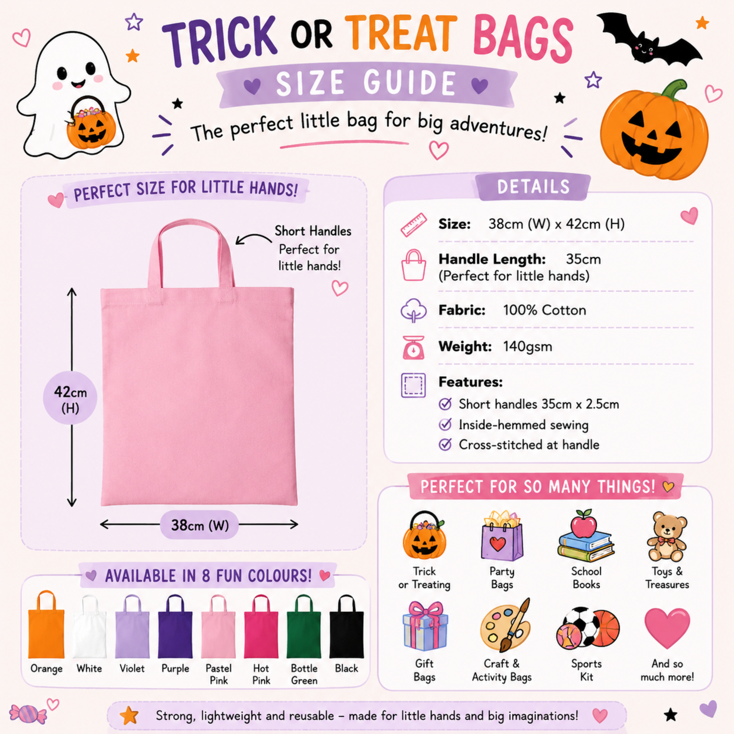 Personalised Halloween Trick or Treat Bag for Kids | Monster Design