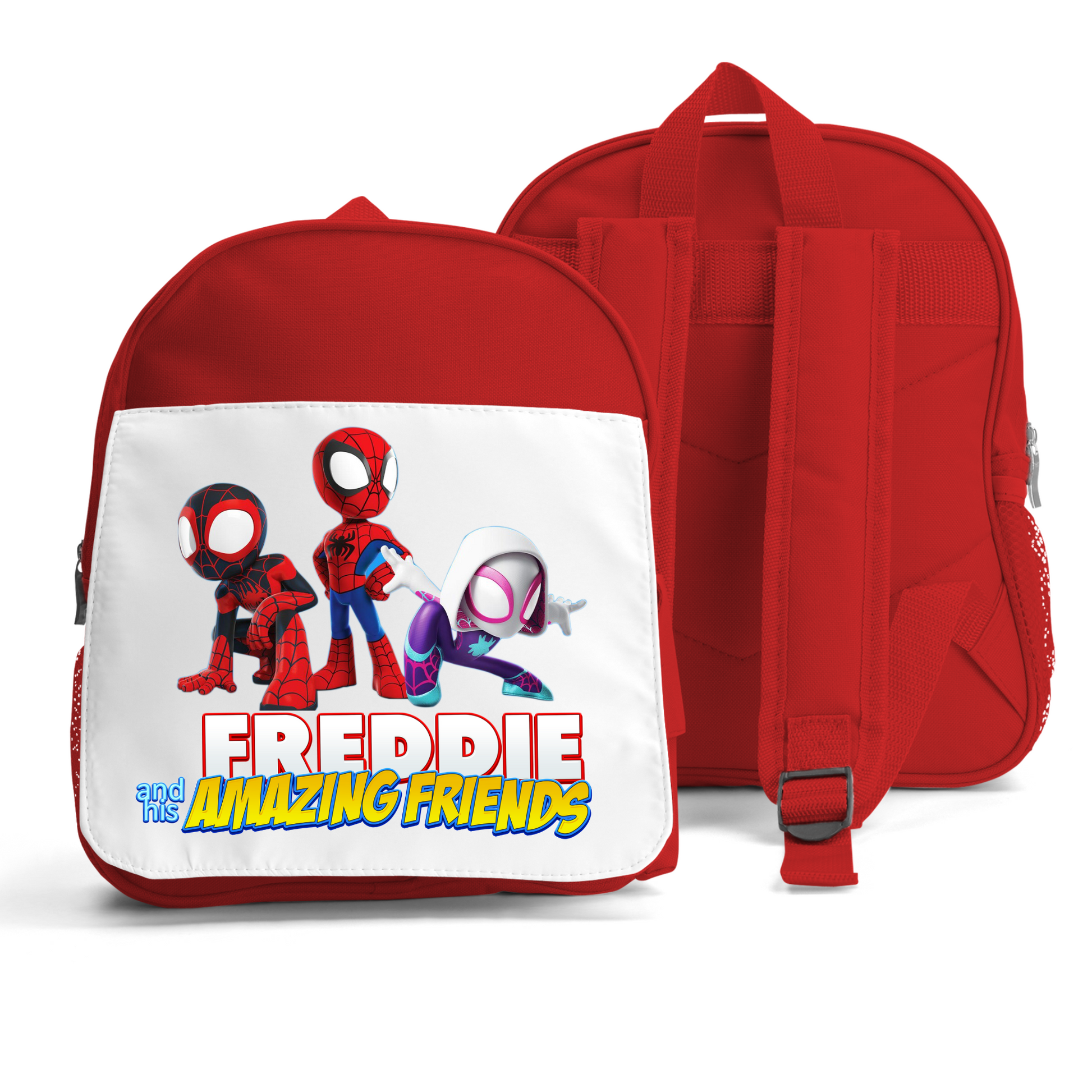 Personalised Spidey and Friends Backpack, Custom backpack for boys