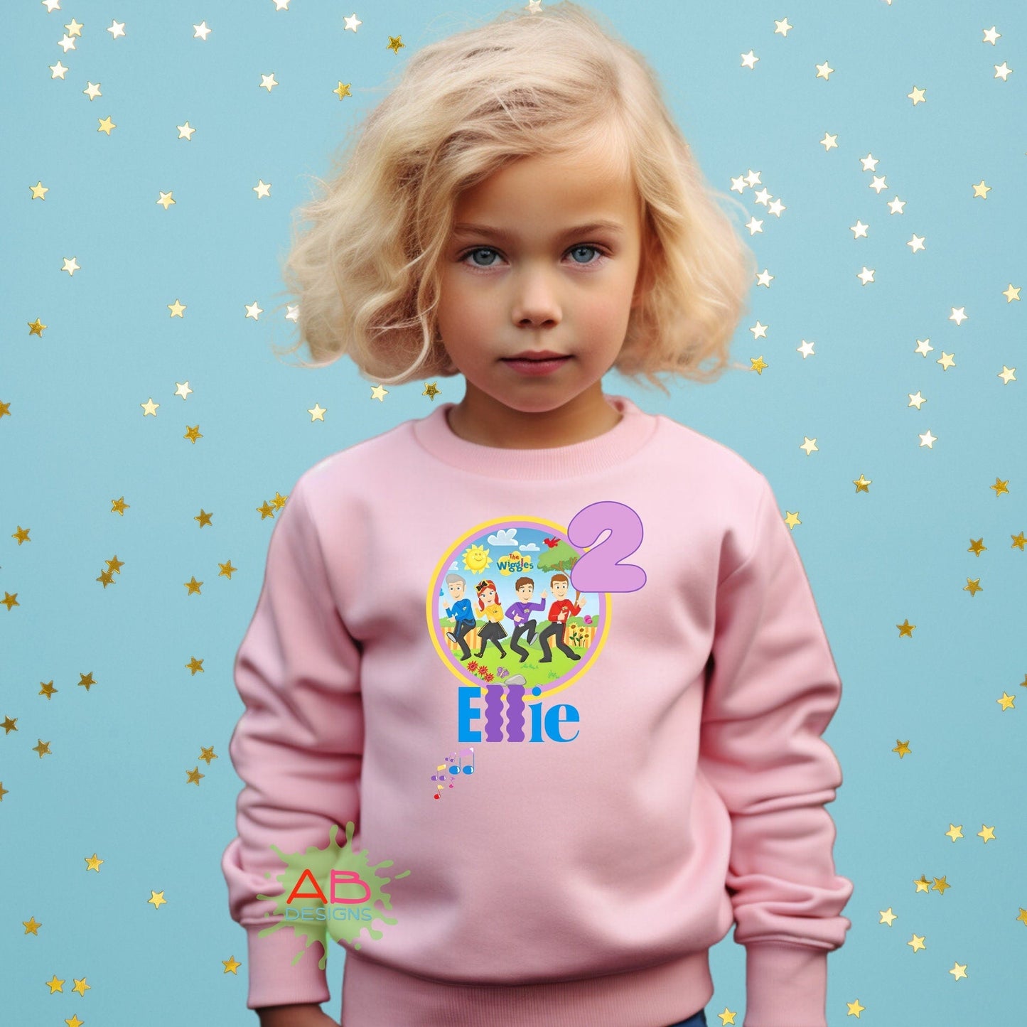 Personalised jumper - Girls Wiggles Birthday Sweatshirt birthday Gift