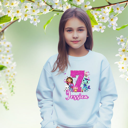 Personalised Jumper - Gabby's Dollhouse Birthday Sweatshirt