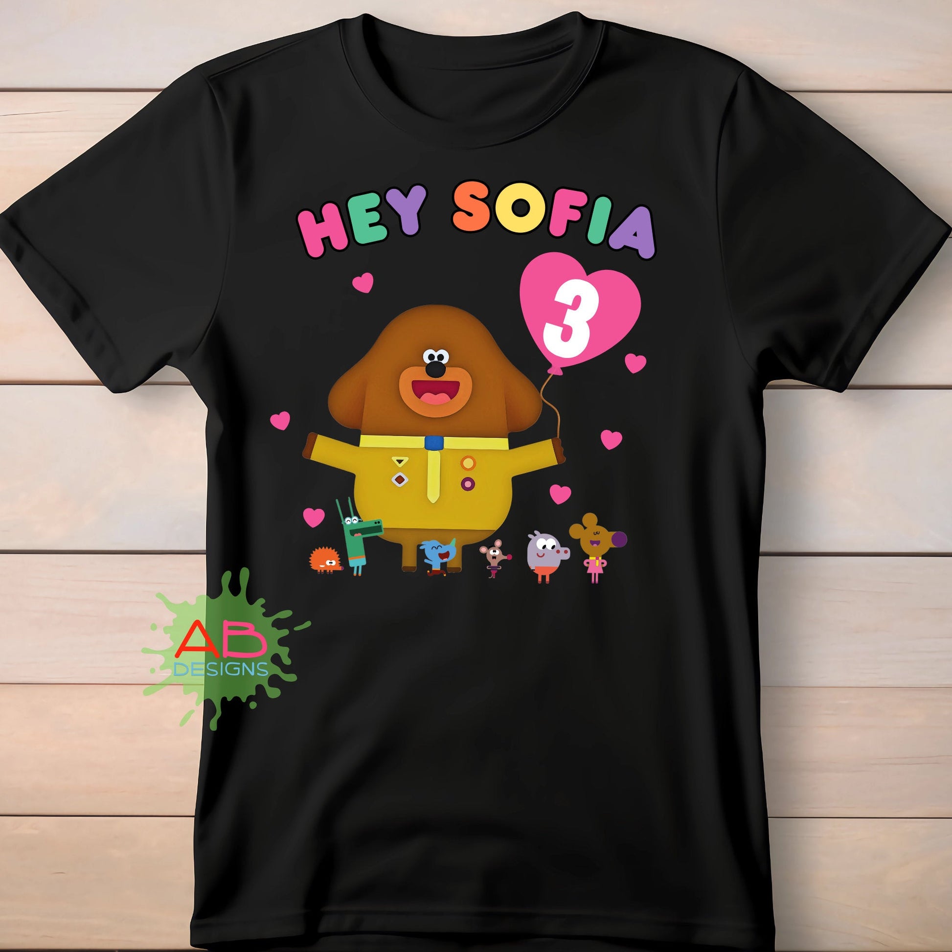 Birthday T-shirt: Personalised Hey Duggee Design for Girls