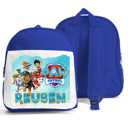 Boys Personalised Backpack - Custom Paw Patrol toddler bag