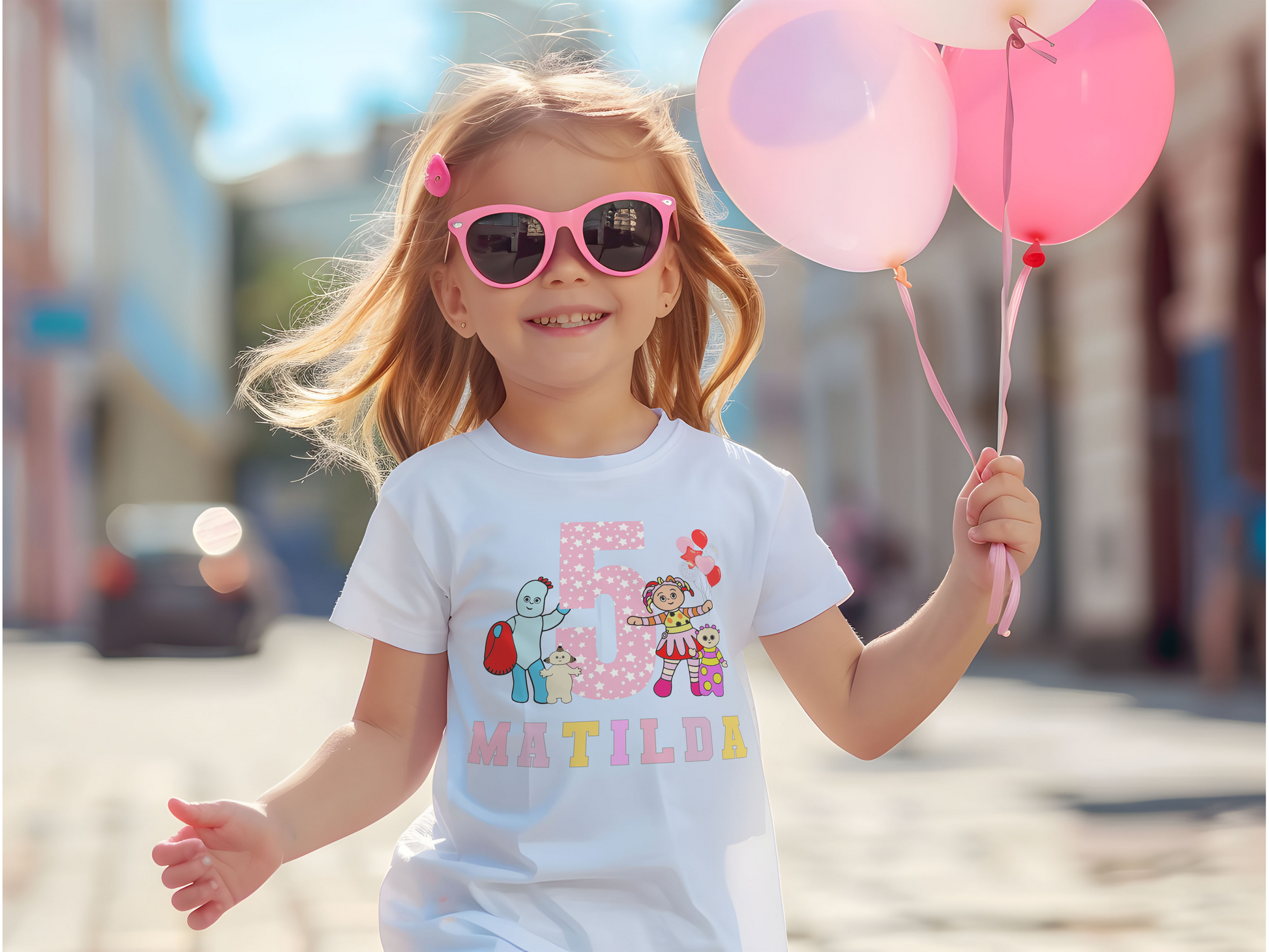 Birthday T-shirt for Girls - Personalised In the Night Garden Tee
