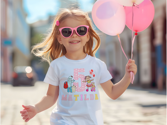 Birthday T-shirt for Girls - Personalised In the Night Garden Tee
