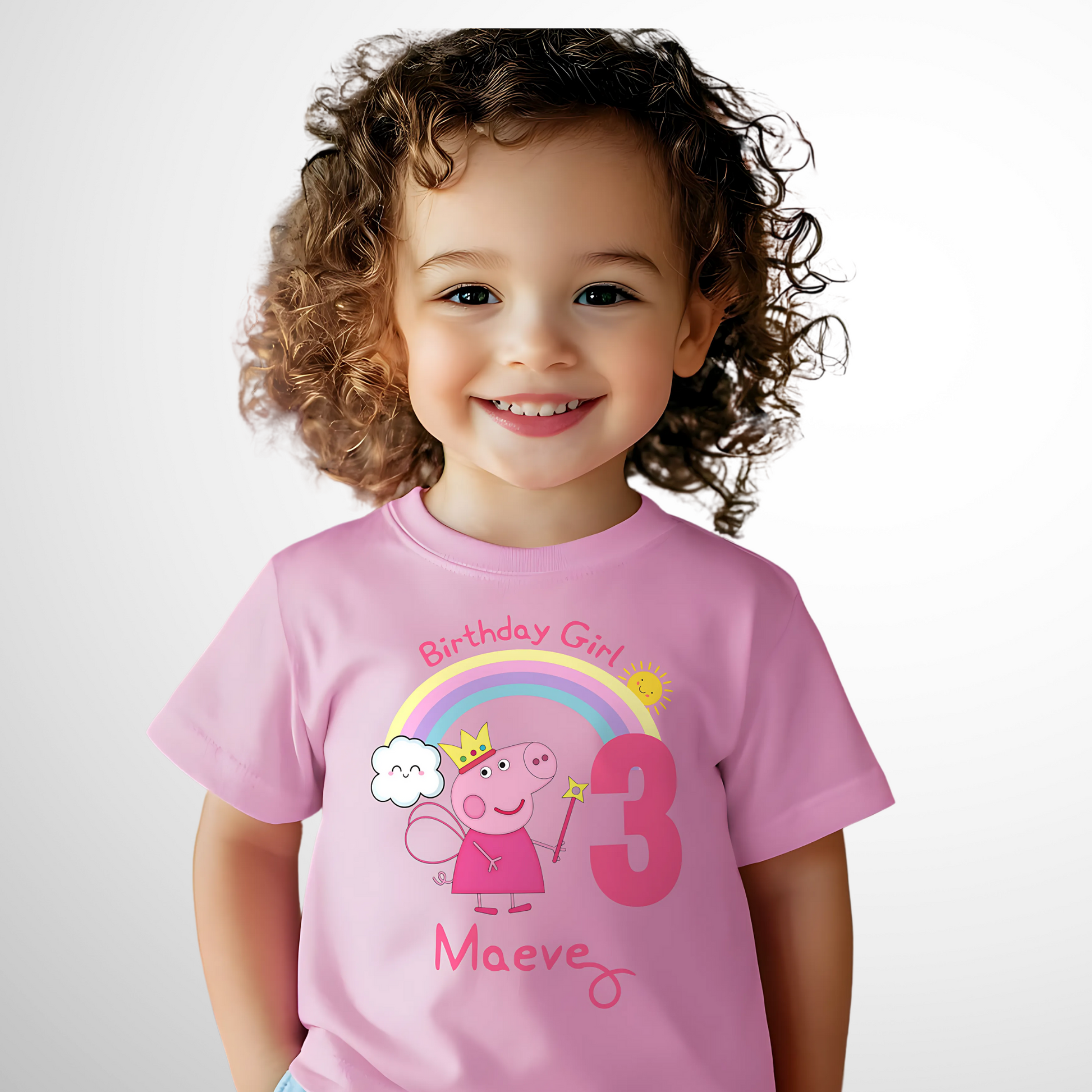 Peppa Pig Birthday T-shirt, custom peppa pig, peppa pig with name, peppa pig birthday tee, peppa pig custom shirt