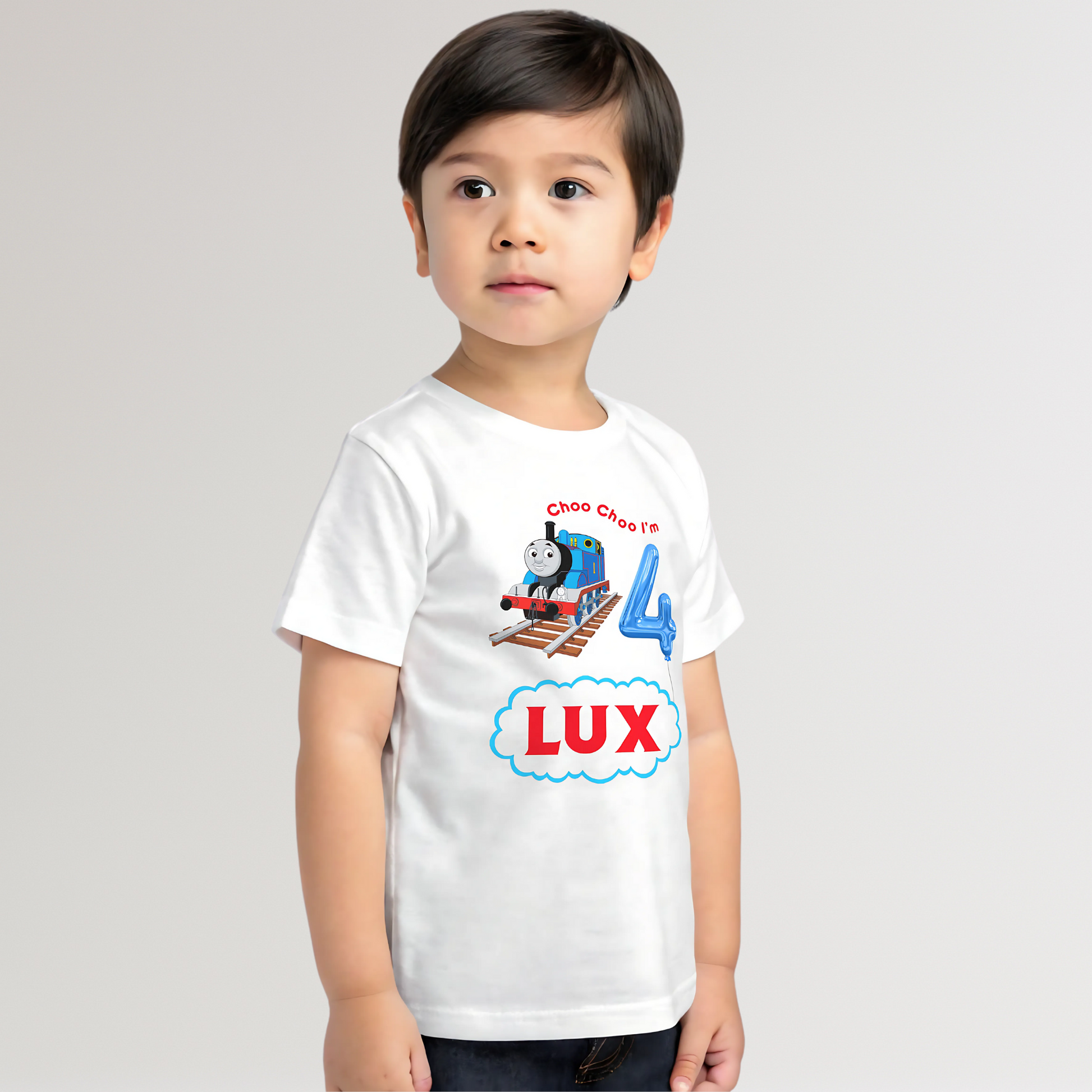 Birthday T-shirt - Custom Thomas Engine Kids Birthday Tee