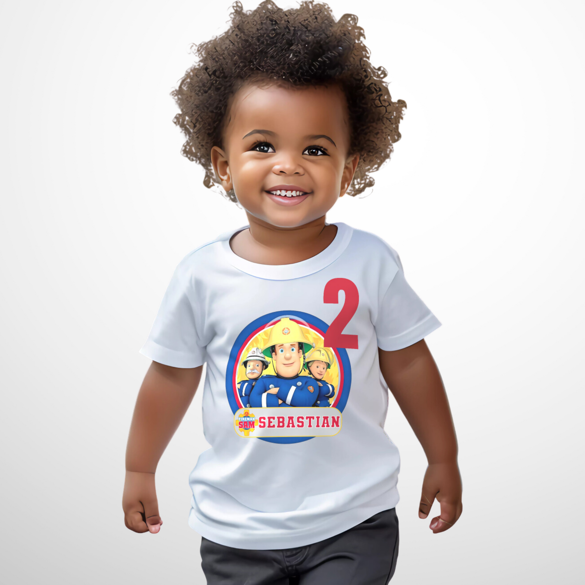 Birthday T-shirt | Custom Fireman Sam Birthday Shirt for Boys