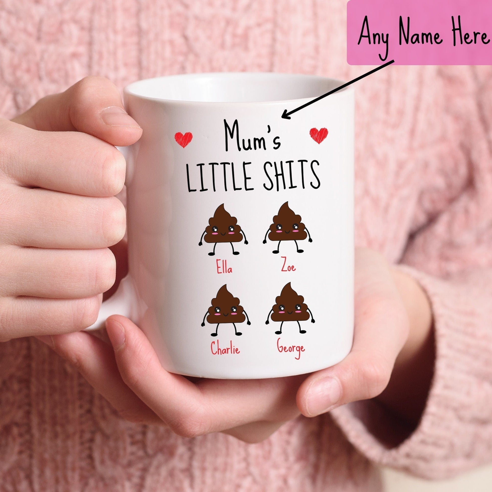 Mum Mug: Personalised Mug Gift for Mama with Kids' Names