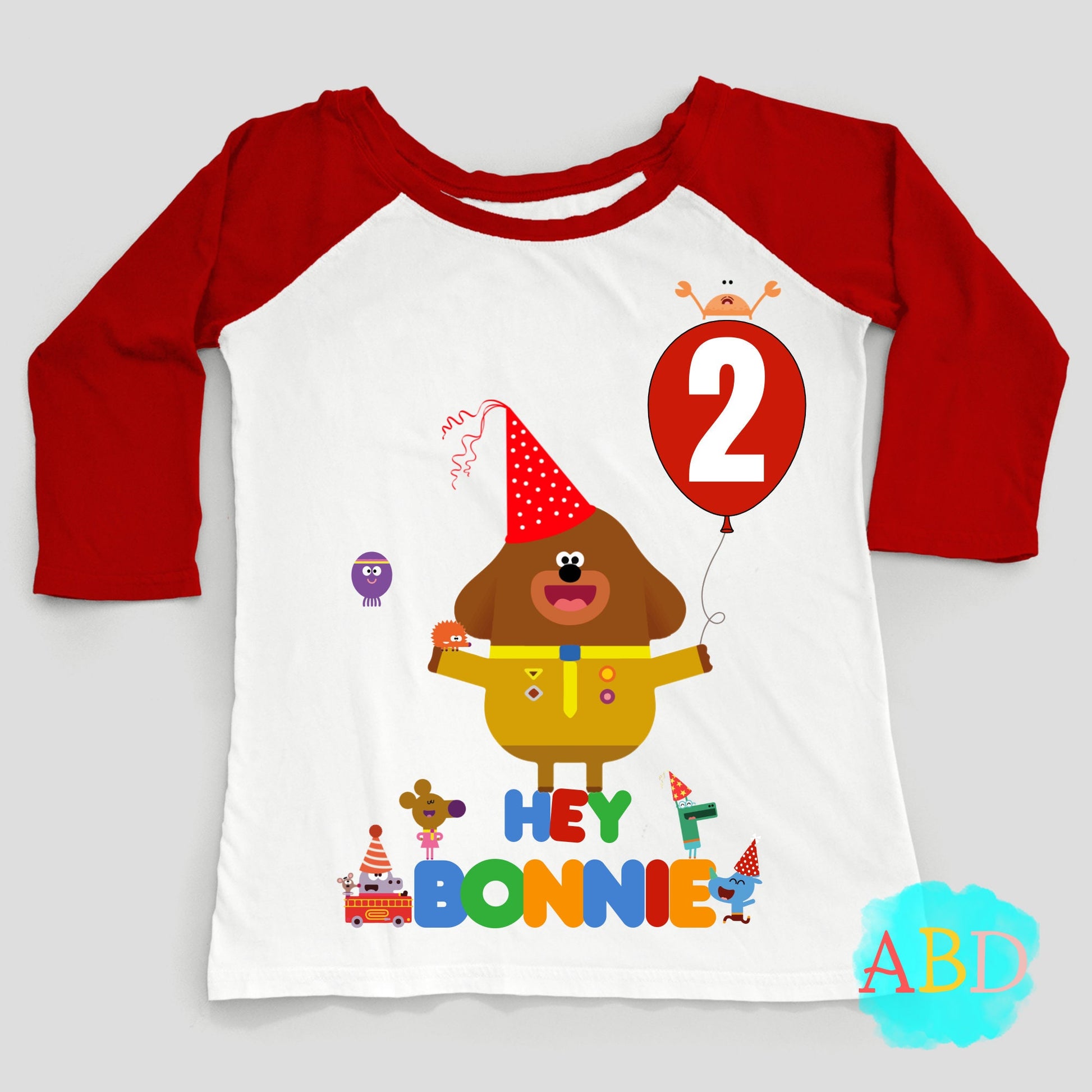 Betrokken chatten Geheugen Personalised Hey Duggee Kids Birthday Raglan long sleeved Shirt, Avail –  AishaBaileyDesigns