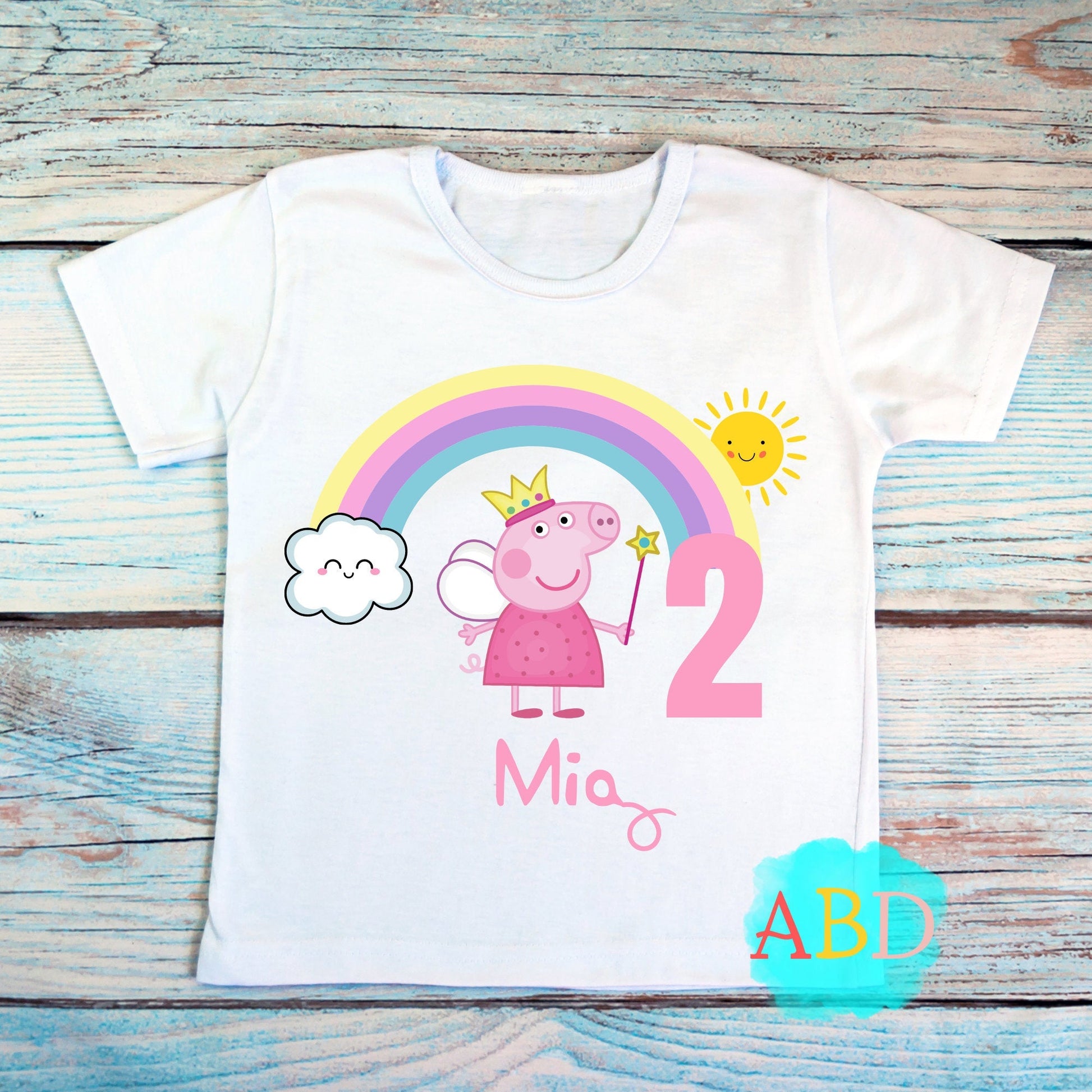 peppa Pig birthday t-shirt, peppa pig birthday, peppa birthday tee with name, custom peppa tshirt