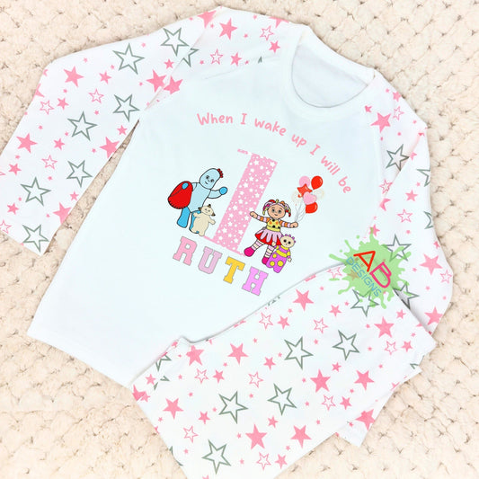 In the night garden birthday pyjamas, when i wake up in the night garden, iggle piggle pajamas, upsy daisy pajamas birthday