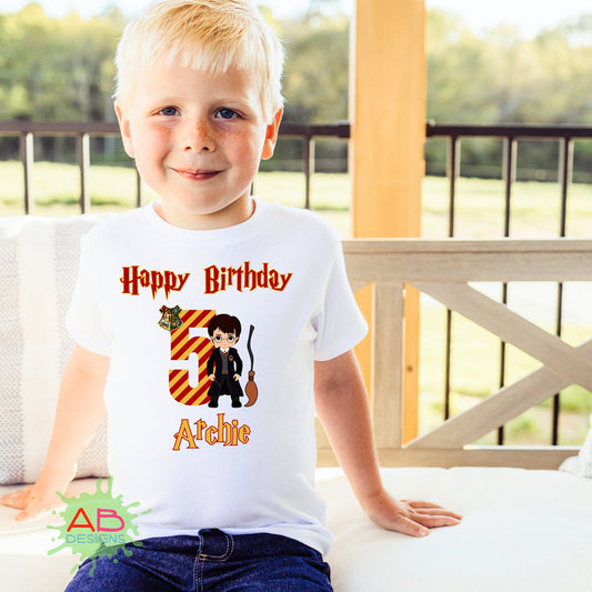Birthday T-Shirt for Girls and Boys - Custom Harry Potter Design